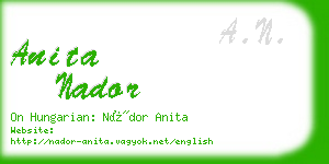 anita nador business card